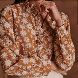Sezane Mathilda shirt Dark Ochre